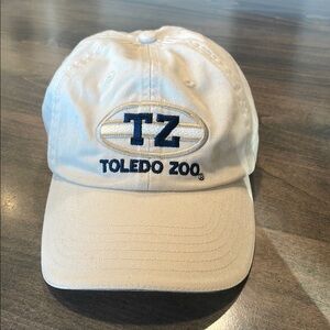 Source Unknown Cream and Blue Toledo Zoo Hat